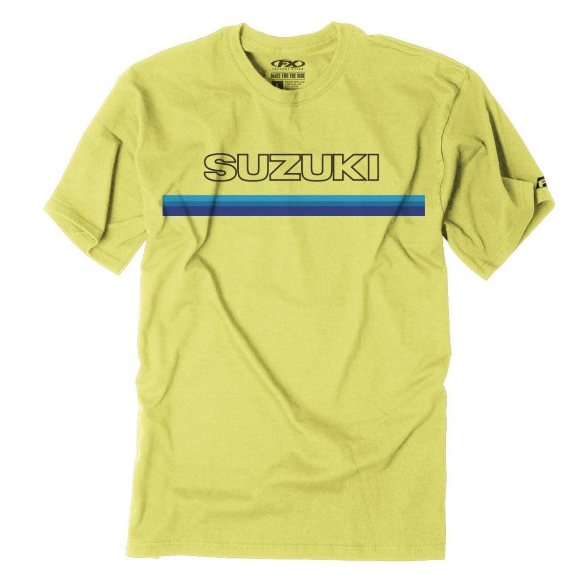 Factory Effex Men's Suzuki Throwback T-Shirt, Yellow - American Legend Rider