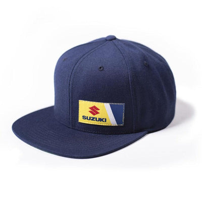 Factory Effex Suzuki Wedge Snapback Hat, Navy Blue - American Legend Rider