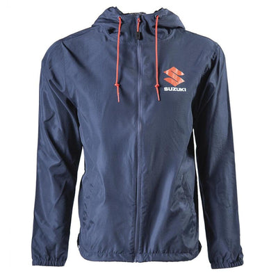 Factory Effex Men's Suzuki Windbreaker Jacket, Navy Blue - American Legend Rider