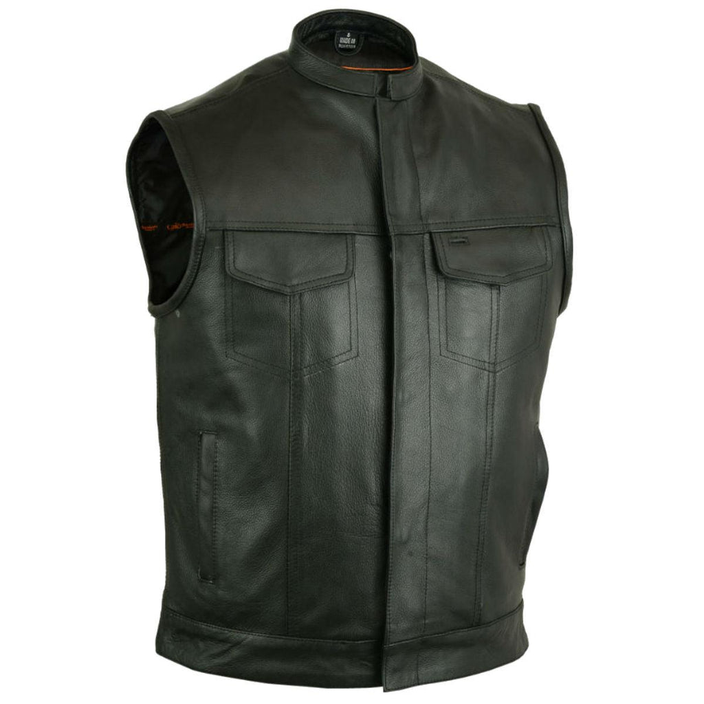 Daniel Smart Scoop Collar Leather Vest