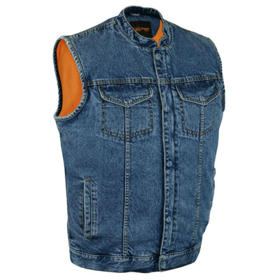 Daniel Smart Denim Scoop Collar Vest - American Legend Rider