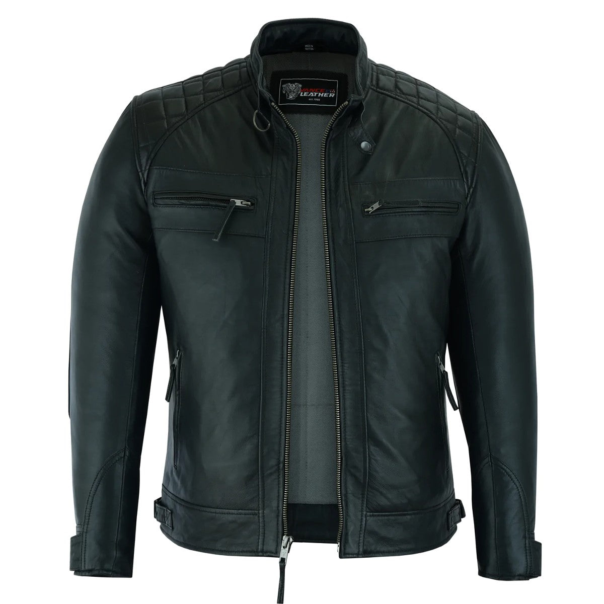 Vance Cafe Racer Gatsby Leather Jacket