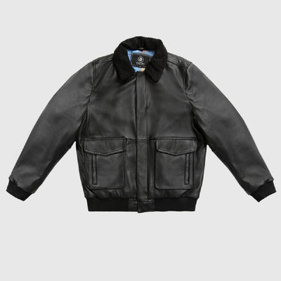 First Manufacturing Baron Bomber Leather Jacket