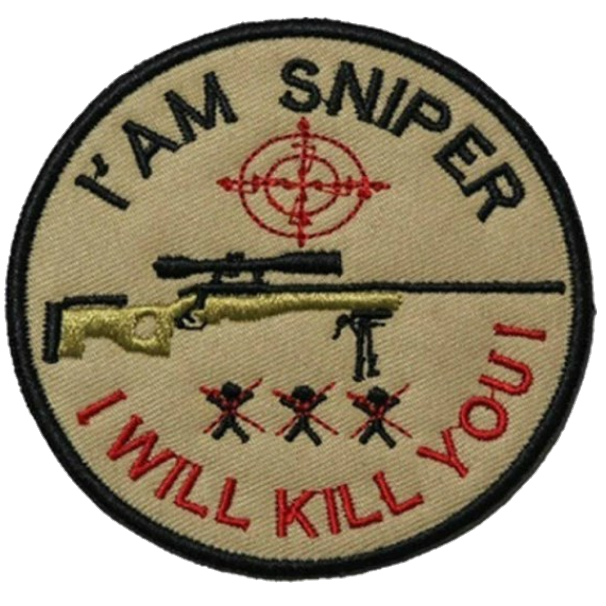 I Am Sniper Gun Patch, 8cm