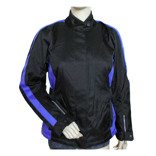 Vance Leather Ladies Contoured Textile Jacket with Colored Accent Sides & Reflective Piping