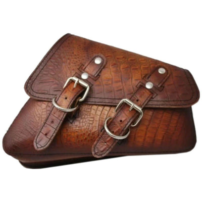 La Rosa Aged Leather Solo Saddle Bag - American Legend Rider