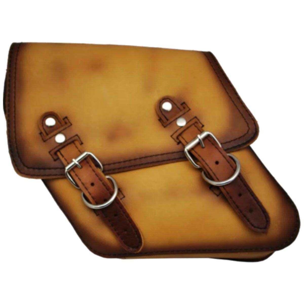 La Rosa Aged Leather Saddle Bag - American Legend Rider