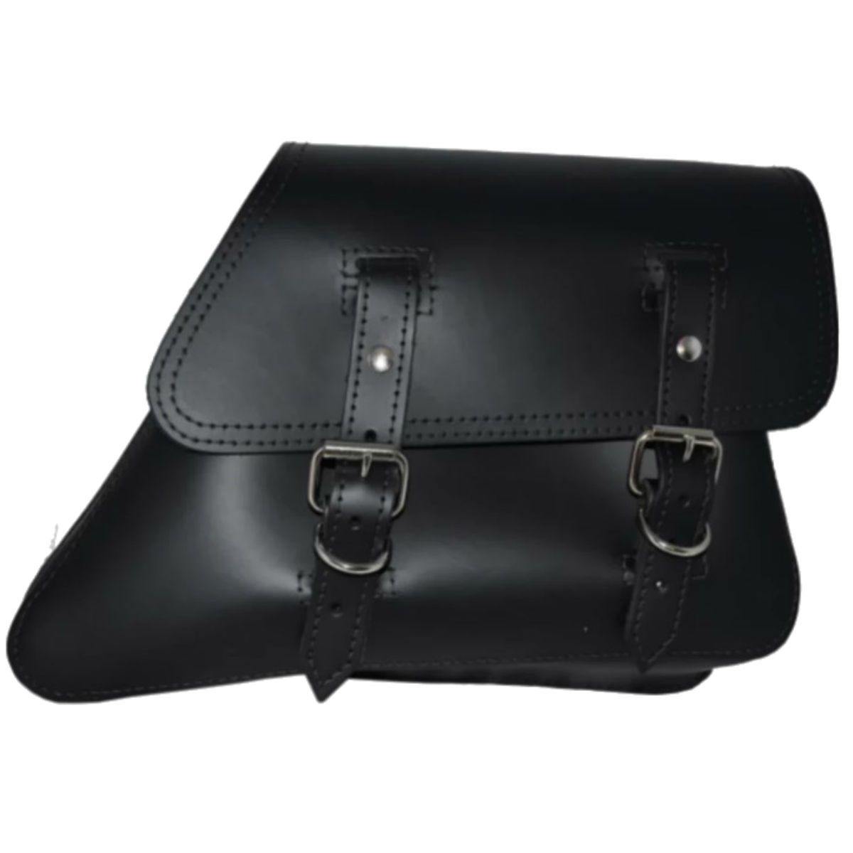 La Rosa Harley-Davidson Sportster XL Solo Plain Hand-made Leather Saddle Bag - American Legend Rider