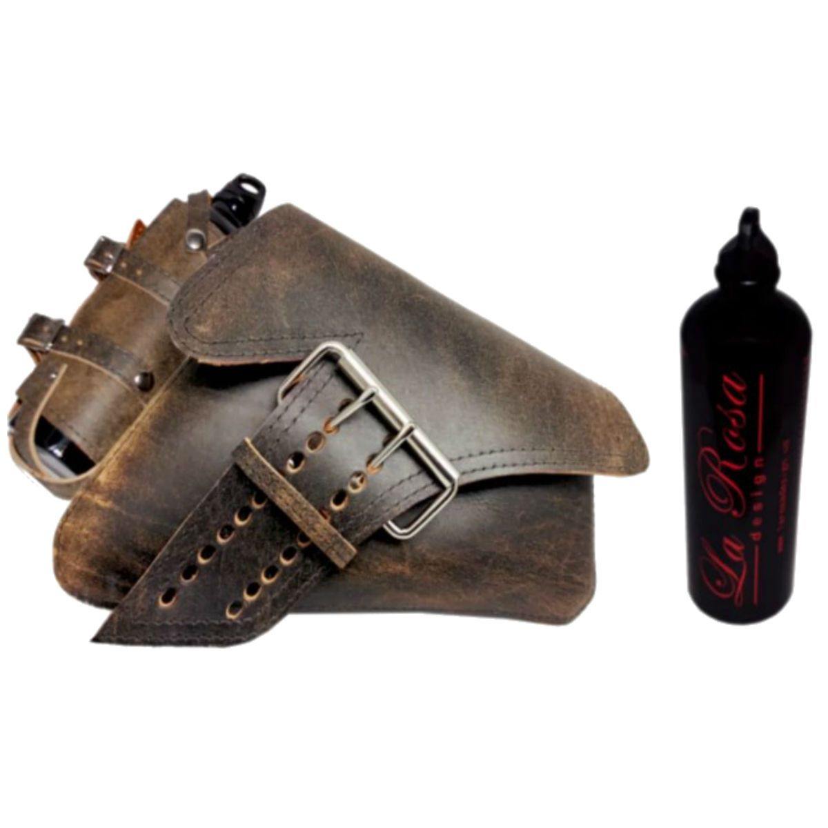 La Rosa HD Sportster Saddle Bag with Fuel Bottle - American Legend Rider