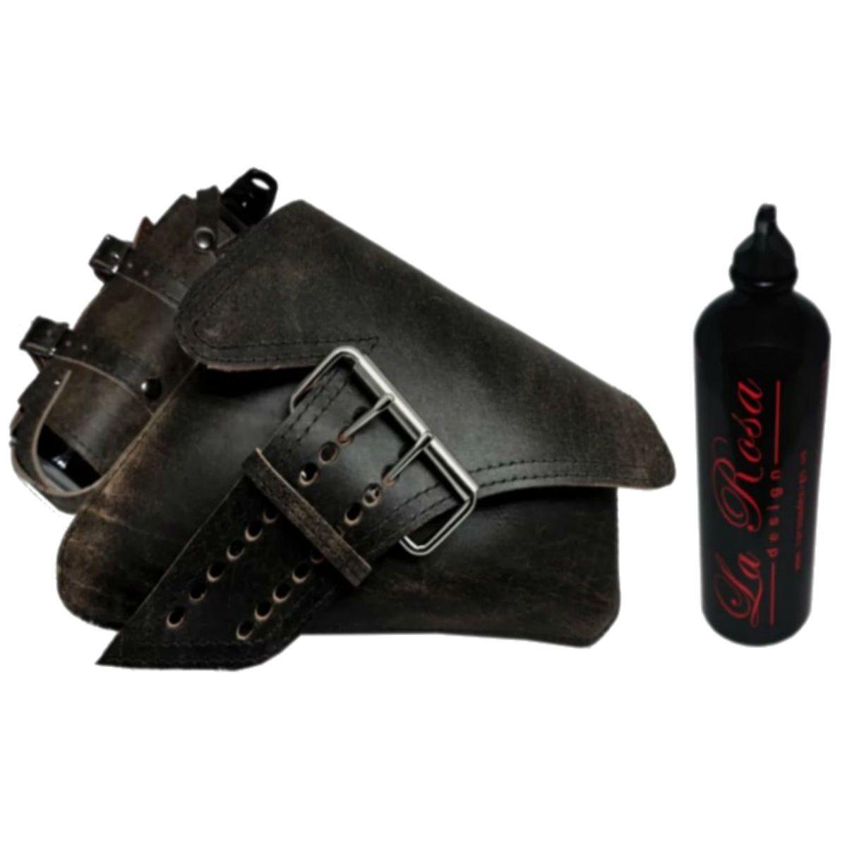 La Rosa HD Sportster Saddle Bag with Fuel Bottle - American Legend Rider