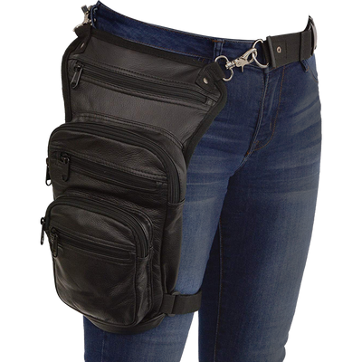 Vance Leather Motorcycle Drop Leg Fanny Pack Thigh Bag