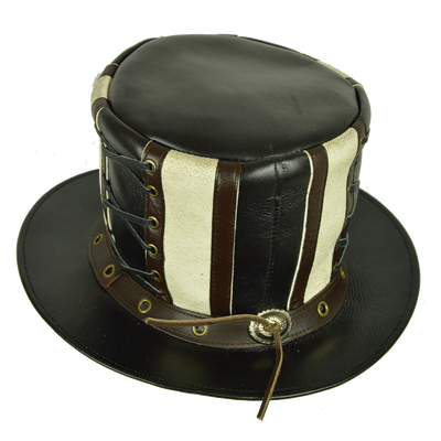 Vance Leather Steampunk Victorian Stove Pipe Top Hat