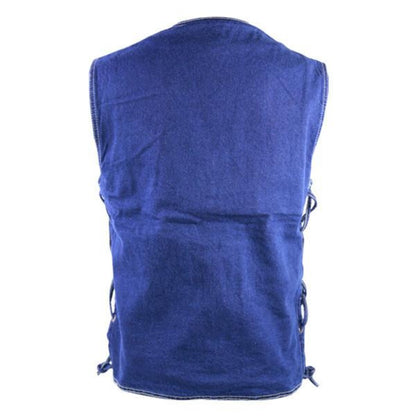 Vance Leather Men's Denim Vest with Gun Pocket