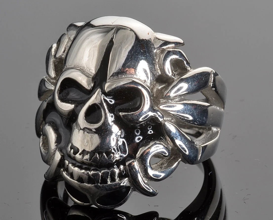Vance Stainless Steel Men's Angel Skull Ring