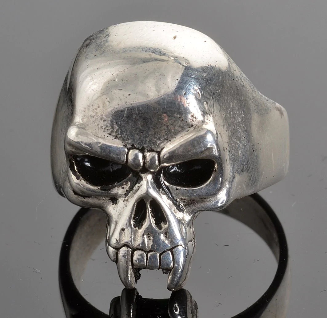 Vance Stainless Steel Men's Vampire Skull Ring