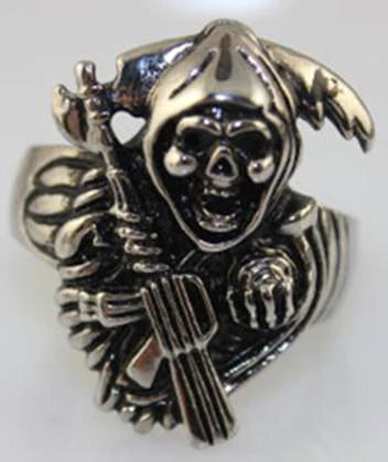 Vance Stainless Steel Men's Grim Reaper Ring