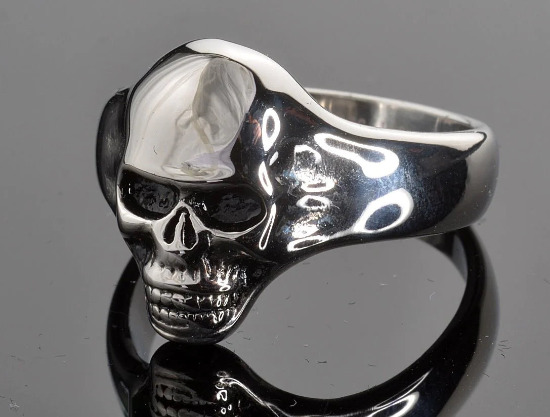 Vance Stainless Steel Men's Small Skull Ring