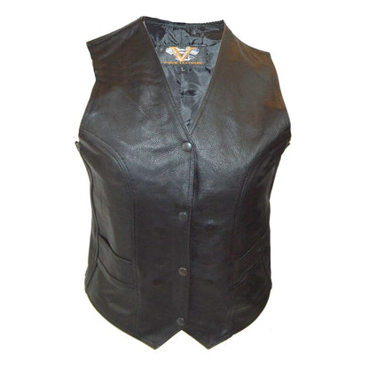 Vance Leather Ladies Plain Side Vest with Gun Pockets
