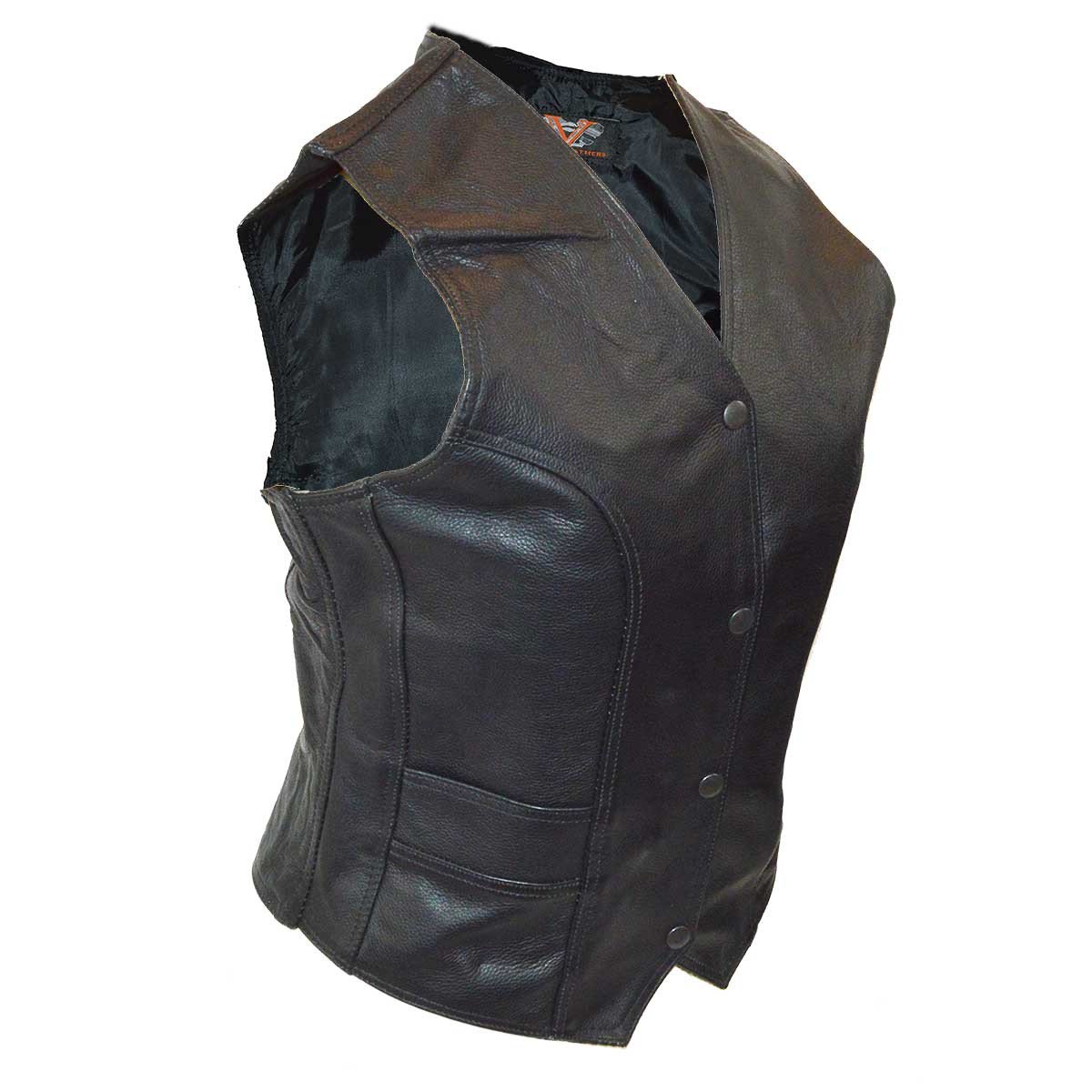 Vance Leather Ladies Plain Side Vest with Gun Pockets