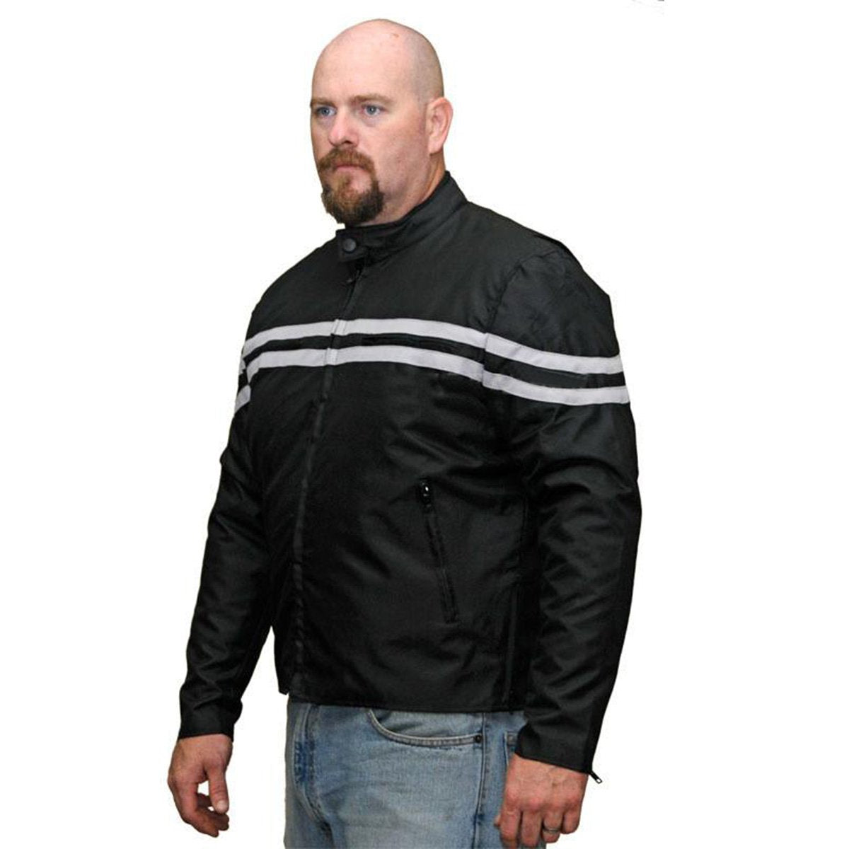 Vance Leather Men's Twin Stripe Textile Jacket