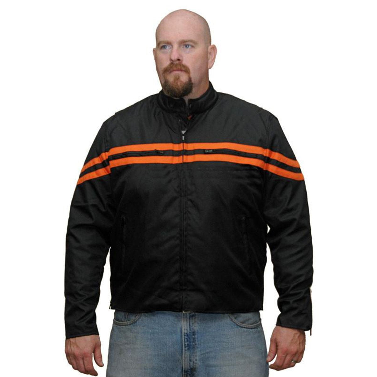 Vance Leather Men's Twin Stripe Textile Jacket