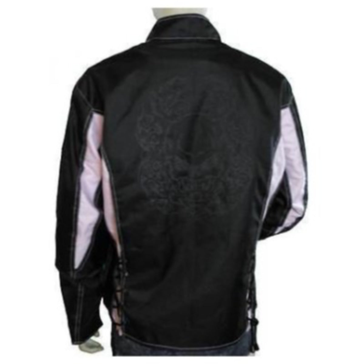 Vance Leather Ladies Reflective Skull Crystal Jacket with Color Accents