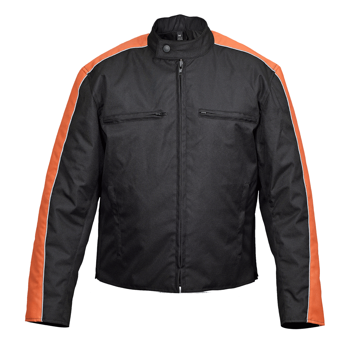 Vance Leather Men's Textile Jacket with Accent Stripe Down Sleeve