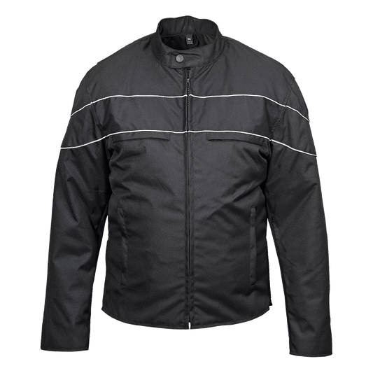 Vance Leather Men's Cordura Jacket with Accent Stripe and Reflective Bands