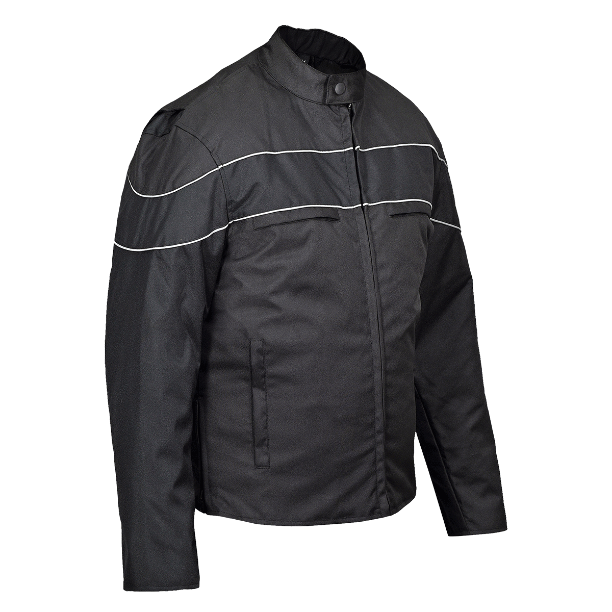 Vance Leather Men's Cordura Jacket with Accent Stripe and Reflective Bands