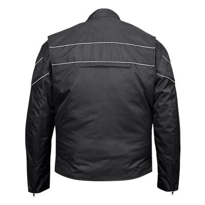 Vance Leather Men's Cordura Jacket with Accent Stripe and Reflective Bands