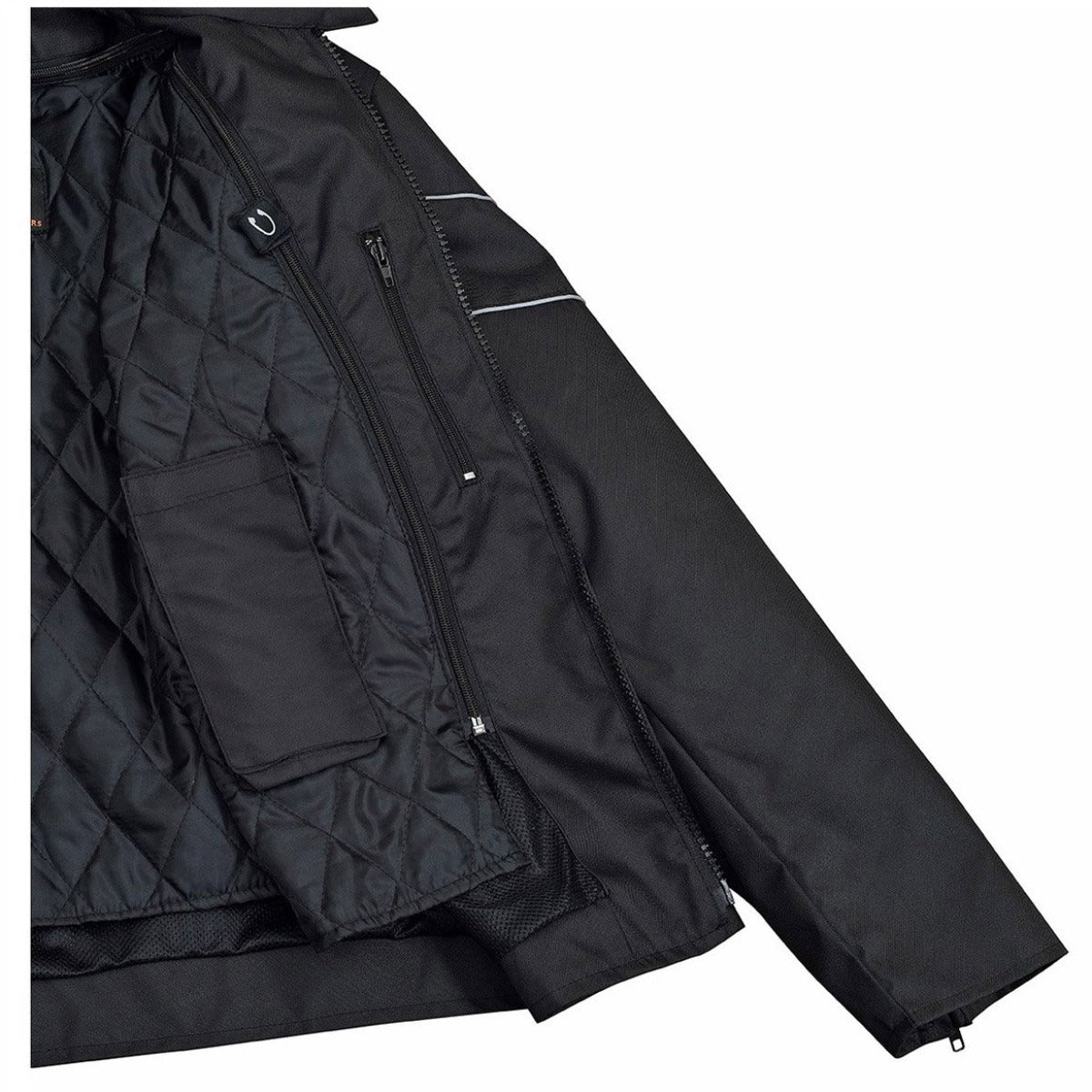 Vance Leather Men's Cordura Jacket with Accent Stripe and Reflective Bands