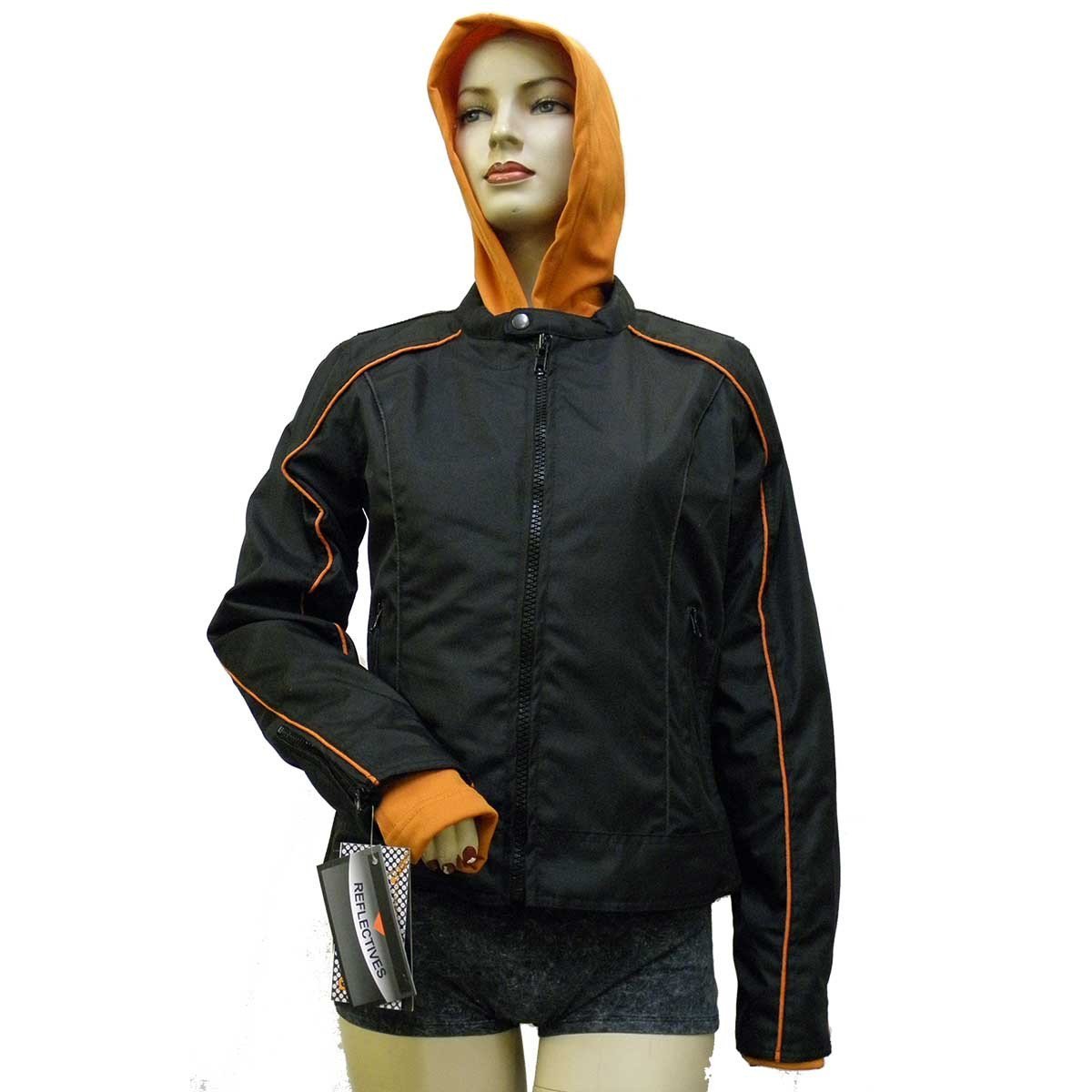 Vance Leather Ladies Textile Jacket with Embroidered Wings