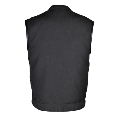 Vance Leather Heavy Duty Textile Club Vest with Snaps And Zipper Closure