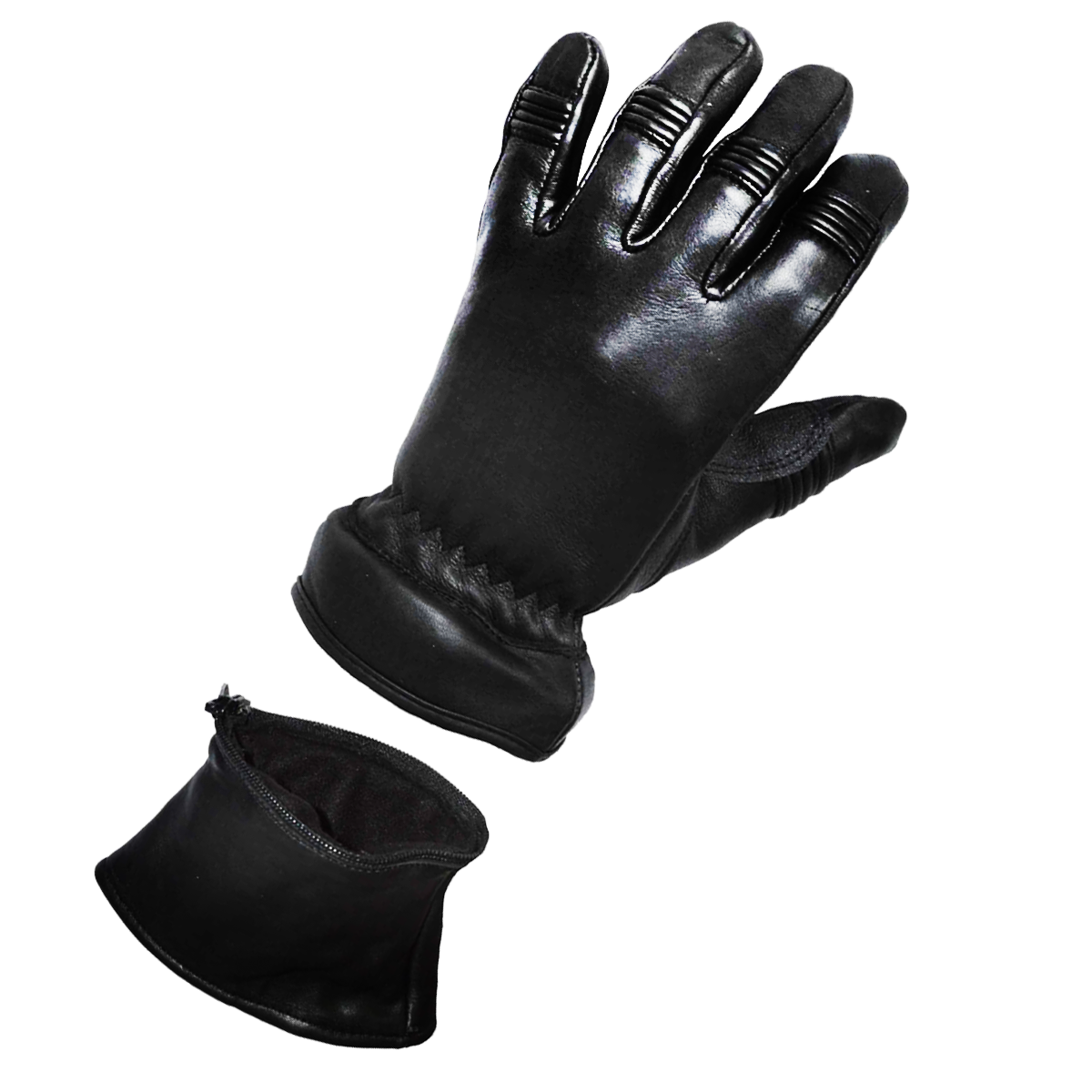 Vance Convertible Zip Off Gauntlet Deerskin Leather Gloves