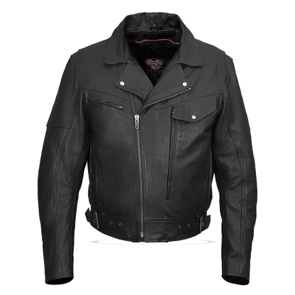 Vance Leather Men's Pistol Pete Jacket Premium Leather / Lower Padded Back