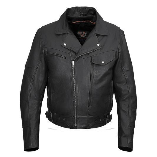 Vance Leather Men's Pistol Pete Jacket Premium Leather / Lower Padded Back