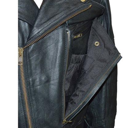 Vance Leather Men's Pistol Pete Jacket Premium Leather / Lower Padded Back
