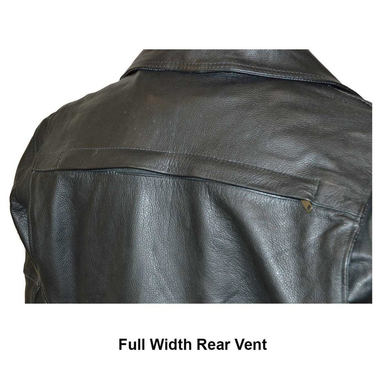 Vance Leather Men's Pistol Pete Jacket Premium Leather / Lower Padded Back