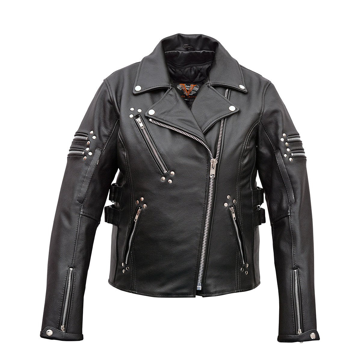 Vance Ladies Premium Leather Jacket with Side Adjustments