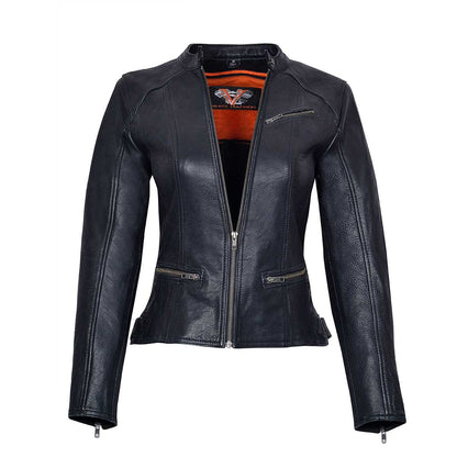 Vance Ladies Premium Leather Three Pocket Jacket
