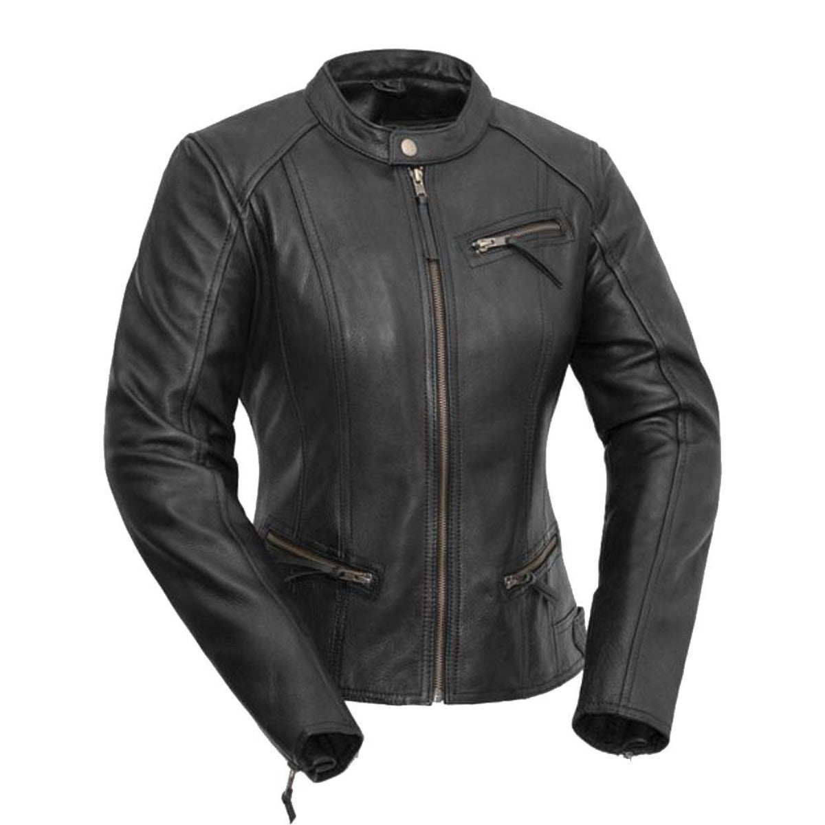 Vance Ladies Premium Leather Three Pocket Jacket