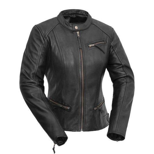 Vance Ladies Premium Leather Three Pocket Jacket