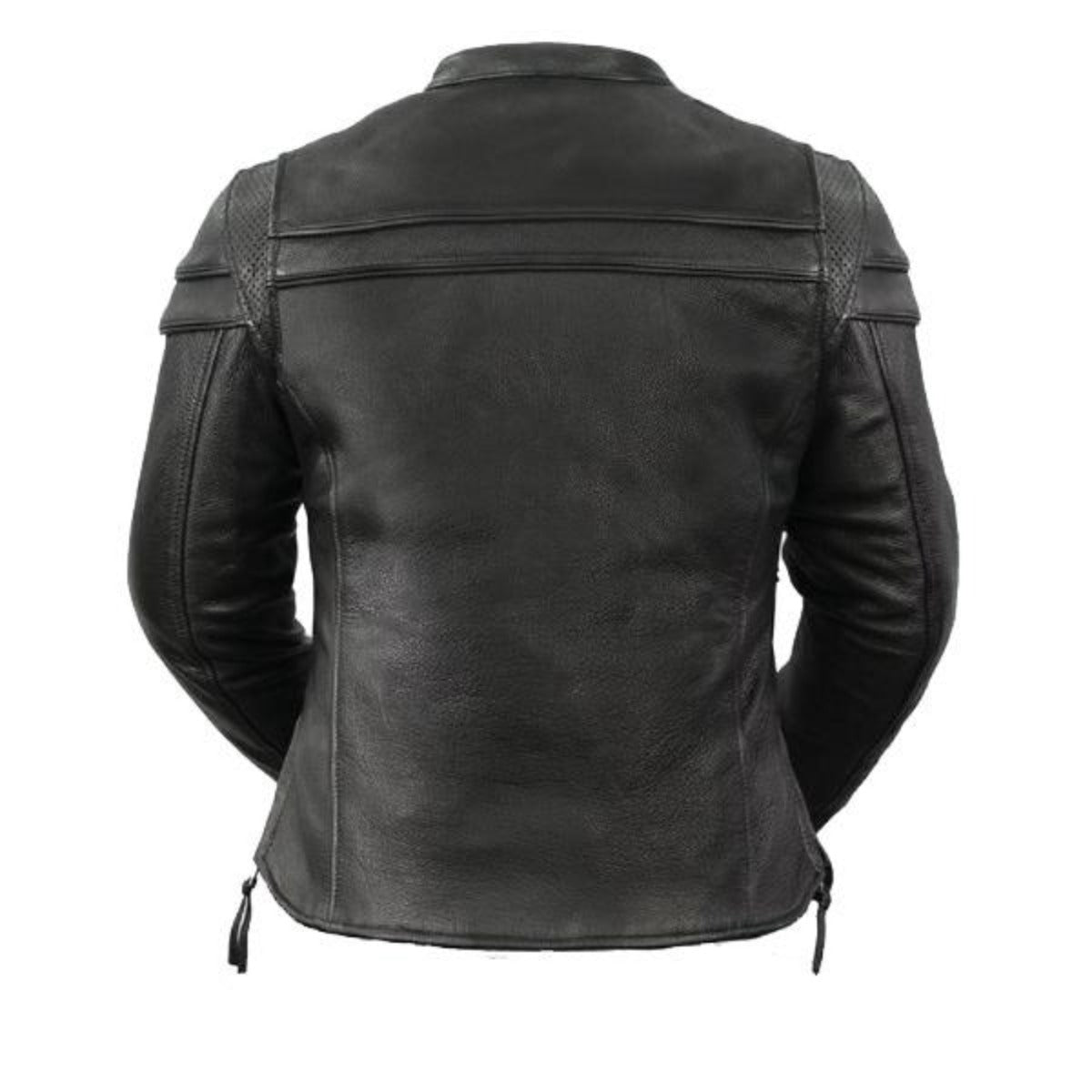 Vance Leather Ladies Racer Jacket with Zip Out Liner