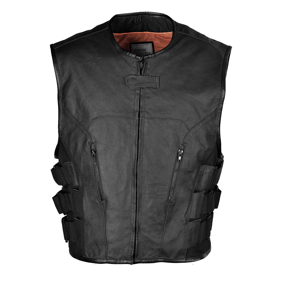 Vance Men's Premium Leather Tactical Style Vest