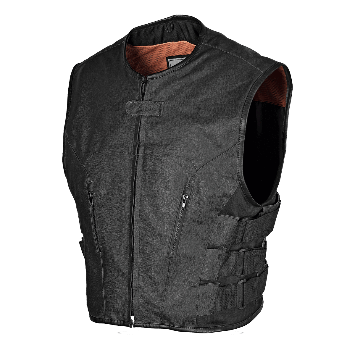 Vance Men's Basic Leather Tactical Style Vest