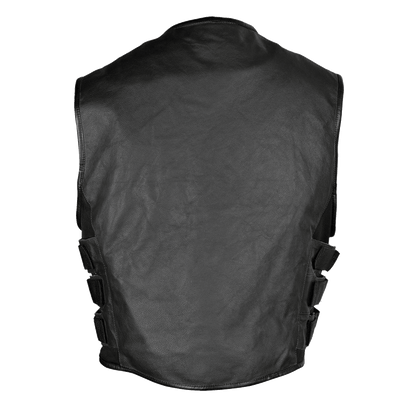 Vance Men's Premium Leather Tactical Style Vest