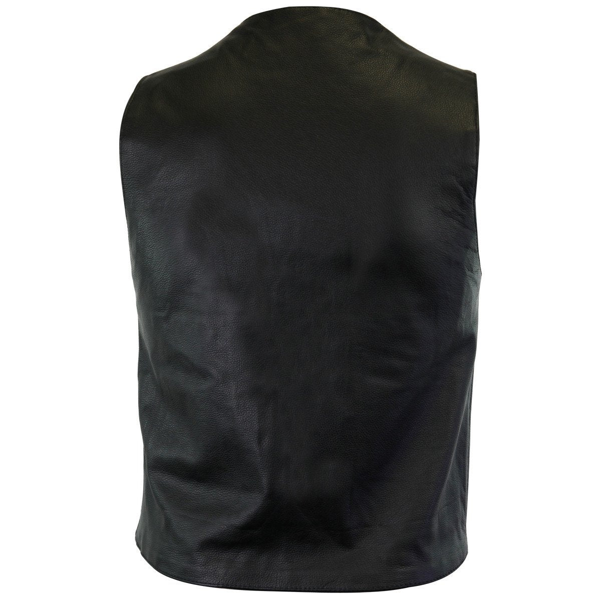 Vance Premium Cowhide Leather Plain Side Buffalo Nickel Vest