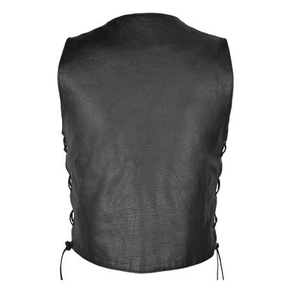 Vance Leather Premium Cowhide Vest with Buffalo Nickel Snaps and Gun Pocket