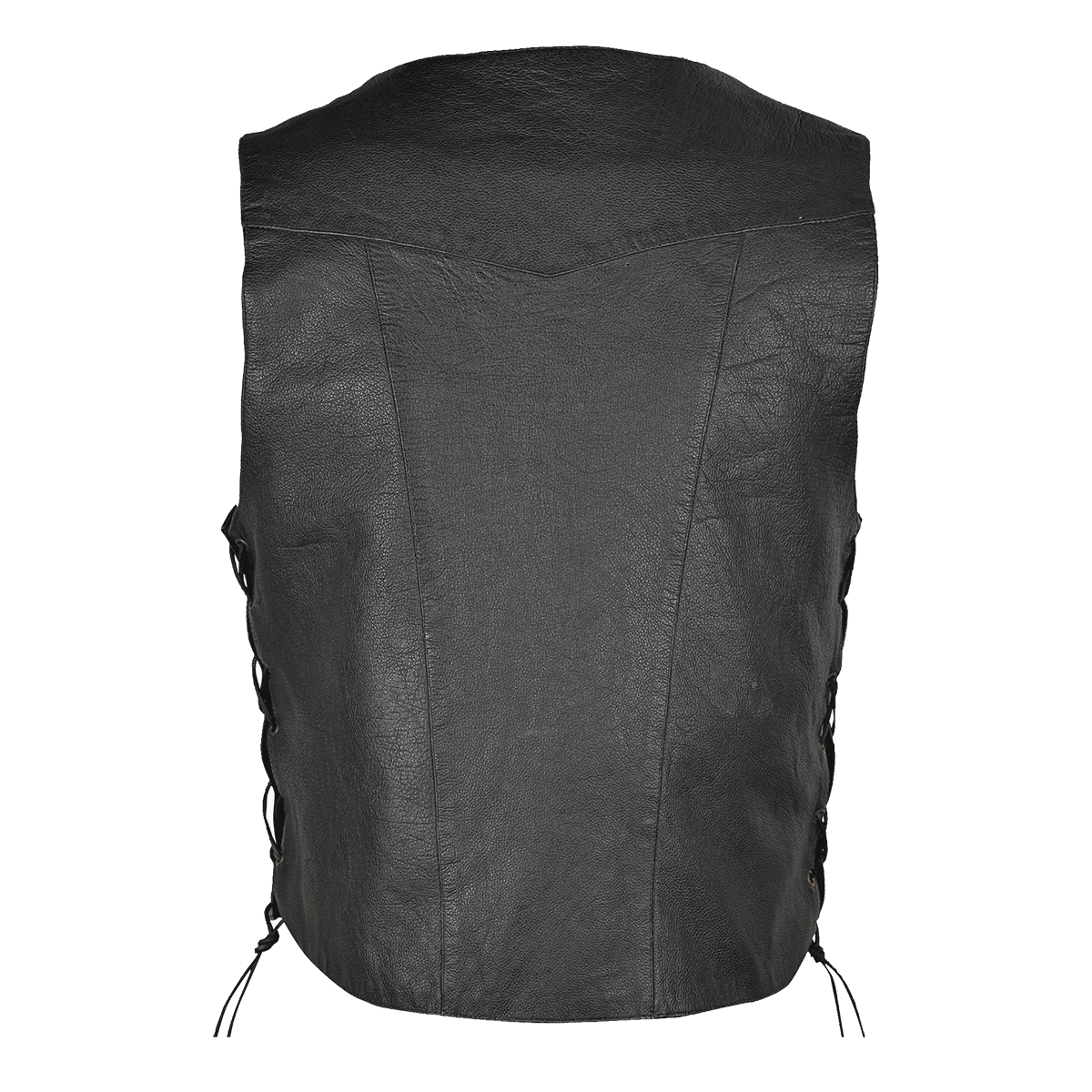 Vance Basic Leather Men's Ten Pocket Vest