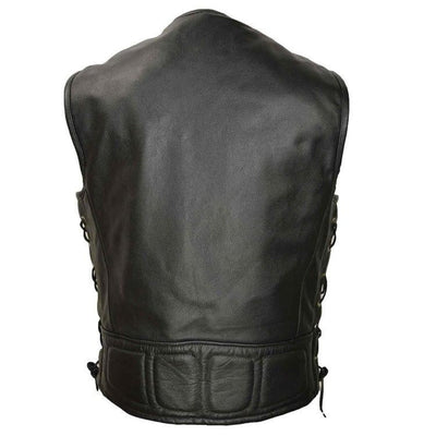 Vance Leather Men's Premium Padded Leather Vest